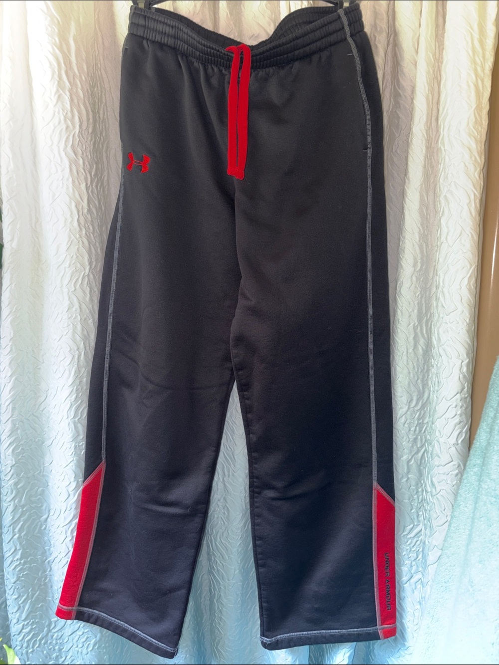Under Armour Black Sweatpants with Red Accents
